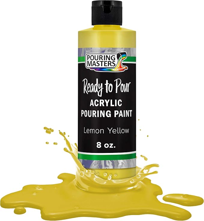 POURING MASTERS Lemon Yellow Acrylic Ready to Pour Pouring Paint by Pouring+Masters