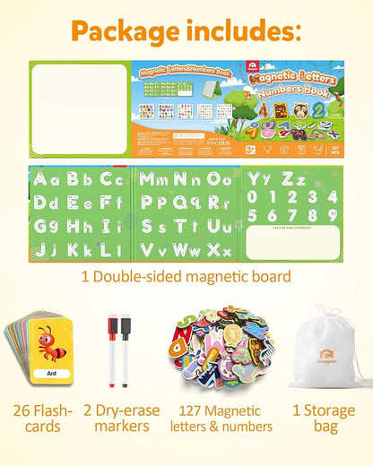 Coogam Magnetic Letters and Numbers, 36 Animal & Fruit Fridge Magnets, - Image 5
