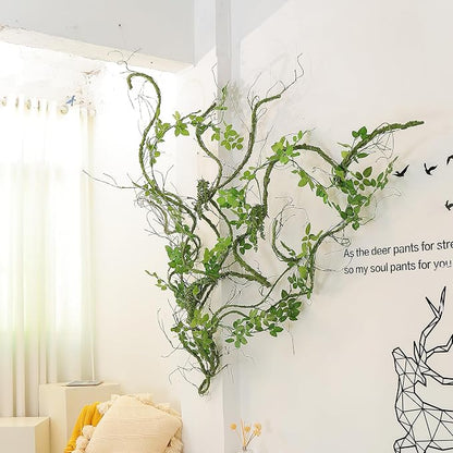 118 inch Medium Malleable Artificial Green Tree Branches Grapevine Garland Fake - Image 7