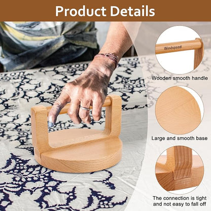 Windspeed Upgrade Wood Baren for Printmaking, 5.5 in Thicker Block Printing - Image 6