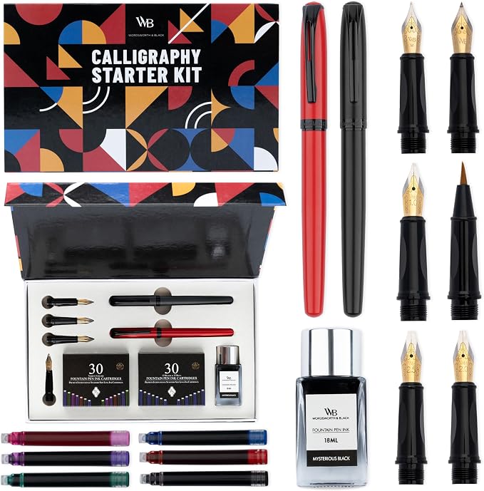 Wordsworth and Black Calligraphy Pen Set by WordsworthBlack