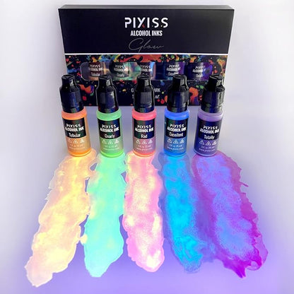 Pixiss Glow in The Dark Alcohol Ink Set - Image 9