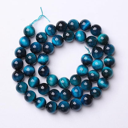 120PCS 6mm Blue Tiger Eye Gemstone Loose Beads Natural Round Loose Stone Beads - Image 6