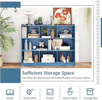 Giantex 8 Cube Bookcase, Freestanding 3-Tier Open Bookshelf, Modern Storage - Image 4