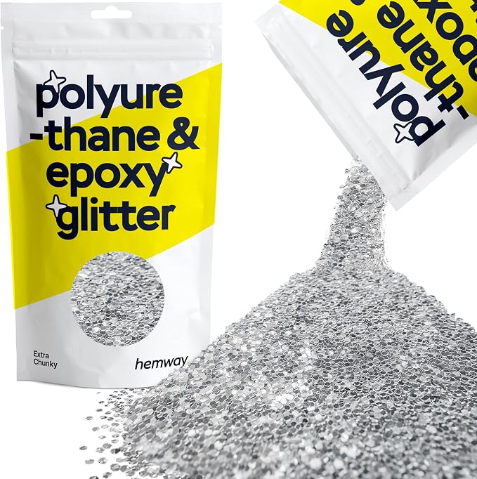 Hemway Polyurethane & Epoxy Resin Glitter 100g / 3.5oz Metallic Crystal Flake by Hemway