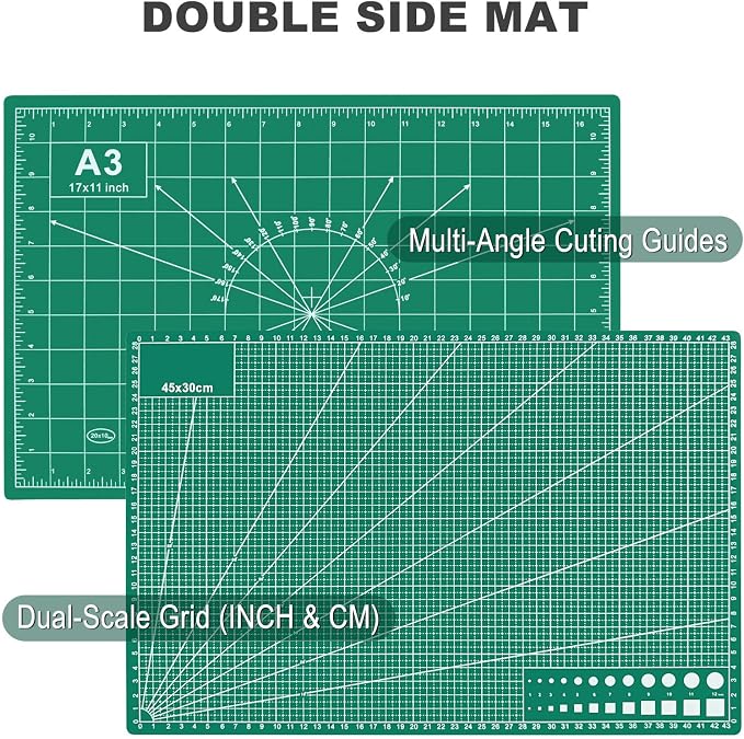 5 PCS Self Healing Cutting Mat 12" x 18": Sewing Rotary Cutting Mat - Image 4