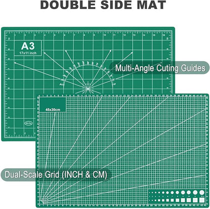 5 PCS Self Healing Cutting Mat 12" x 18": Sewing Rotary Cutting Mat - Image 4