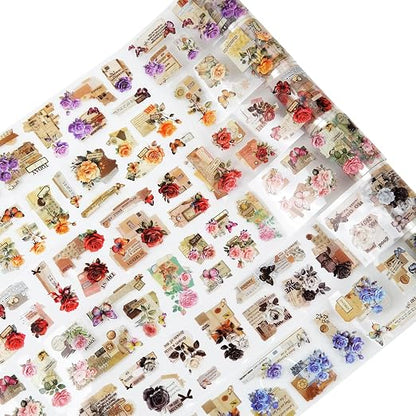 6Pcs Floral PET Tapes, Vintage Pre-Cut Tapes by MiyouLuna