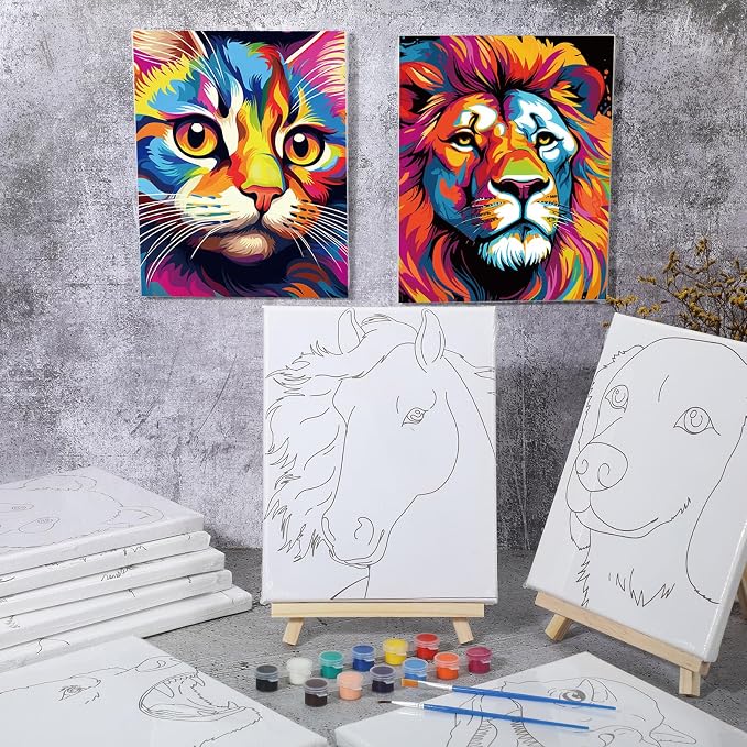 Zhanmai 12 Pack Pre Drawn Canvas - Image 8
