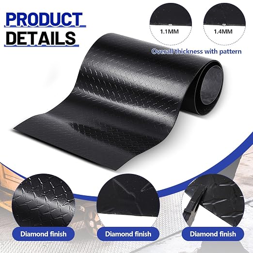 24"x 96" x 0.06" 1060 Black Aluminum Diamond Plate Metal Aluminum Cross Pattern - Image 2