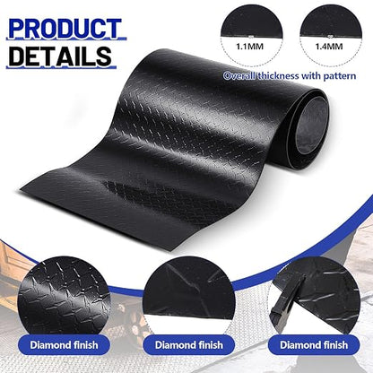 24"x 96" x 0.06" 1060 Black Aluminum Diamond Plate Metal Aluminum Cross Pattern - Image 2