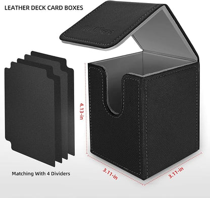Mlikero 4 Pack Card Deck Box, Commander Deck Box Holds 400+ Single Sleeved Cards - Image 4