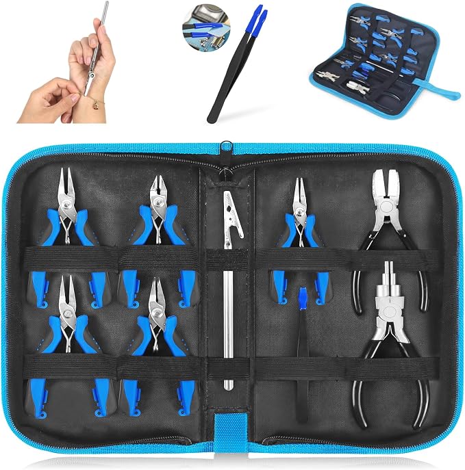 Toolour Jewelry Pliers Set Jeweler Making Tools Kit, Mini Craft Pliers Tool by Toolour