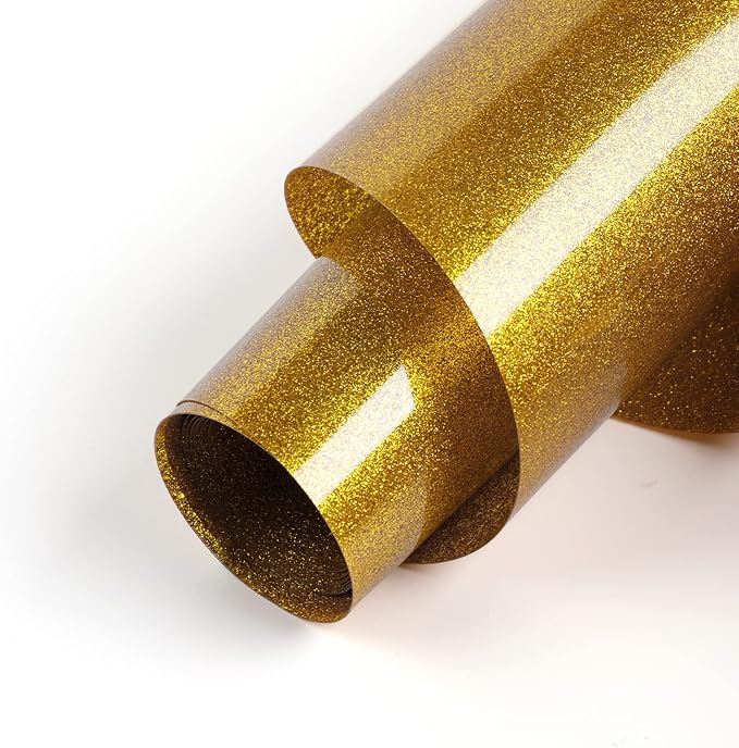 HTVRONT Gold Glitter Heat Transfer Vinyl by HTVRONT
