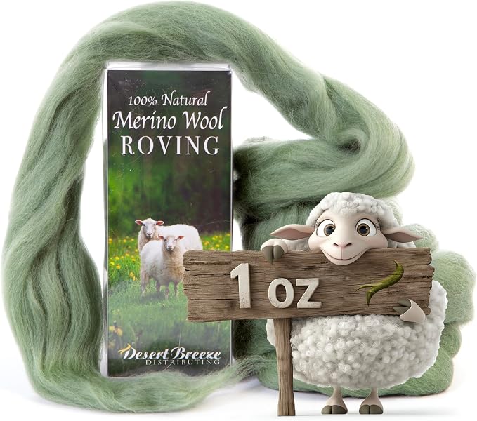 Desert Breeze Distributing 100% Natural Merino Wool Roving by DesertBreezeDistributing