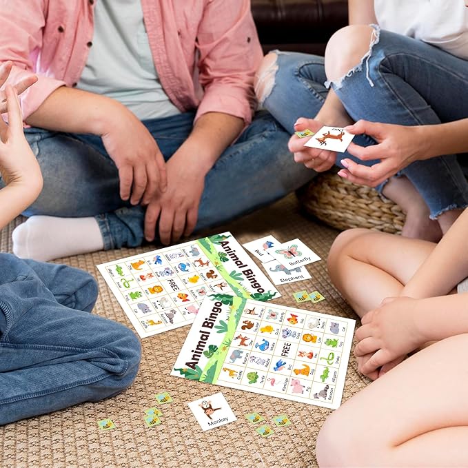 Jungle Animal Party Bingo Game Cards, Gender Reveal Themed Bingo Card - Image 4