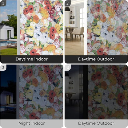 Window Privacy Film, Frosted Glass Decorative Static Cling, Removable Sun - Image 6