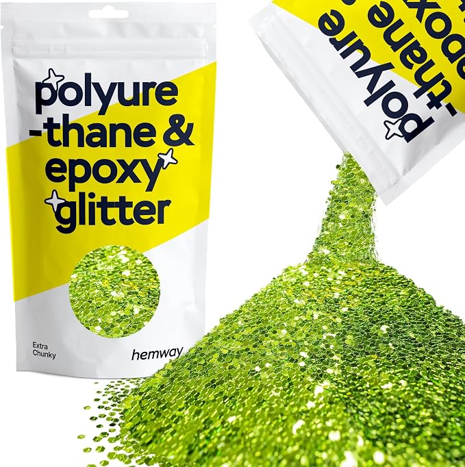 Hemway Polyurethane & Epoxy Resin Glitter 100g / 3.5oz Metallic Crystal Flake by Hemway