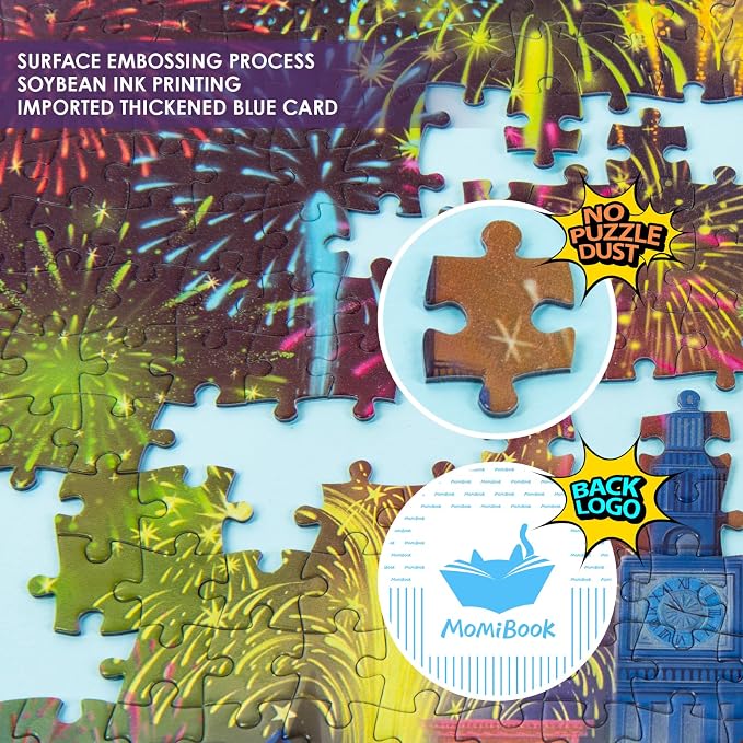 MOMIBOOK Puzzles for Adults 1000 Pieces Jigsaw Puzzles of Fireworks are Gorgeous - Image 3