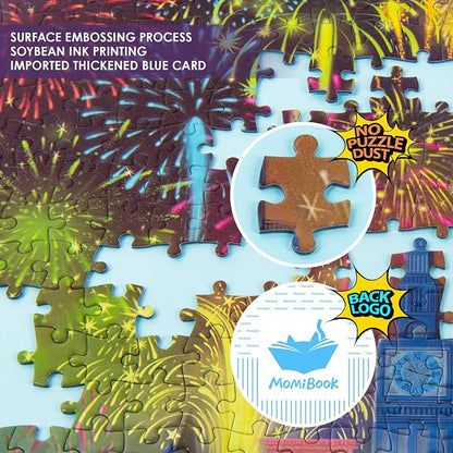 MOMIBOOK Puzzles for Adults 1000 Pieces Jigsaw Puzzles of Fireworks are Gorgeous - Image 3