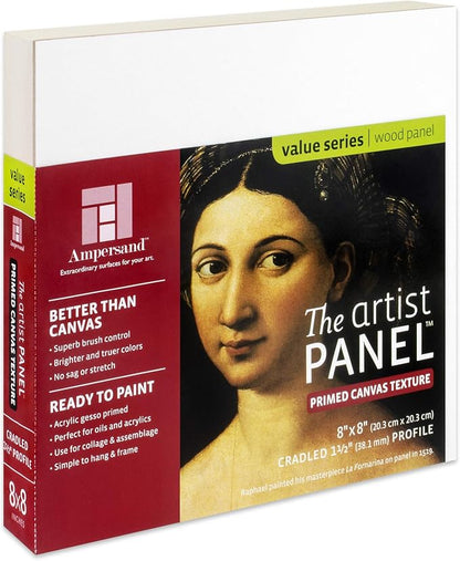 Ampersand Art Supply Wood Gesso Art Painting Panel: Canvas Texture, 1.5 Inch by AmpersandArtSupply