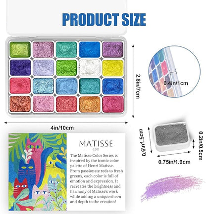 Mini Forestry Shifting Watercolor Painting Set, 20 Color Shifting Watercolor - Image 2