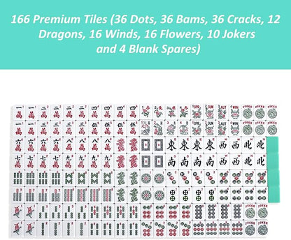 American Mahjong Game Set, 166 Light Green Tiles, 4 All-in-One Color - Image 8