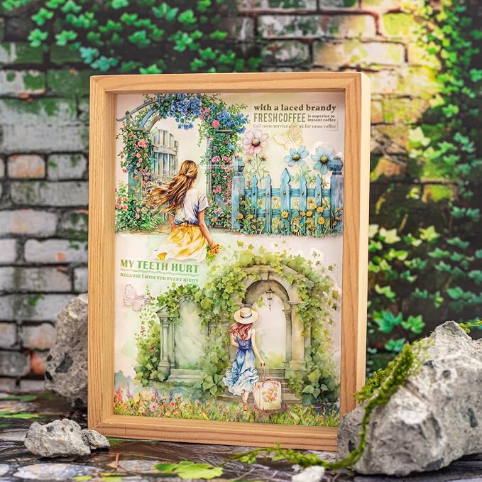90Pcs Manor Fence PET Stickers, Vintage Garden and Floral Stickers - Image 6