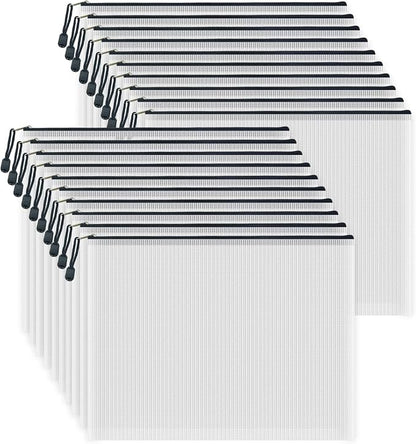 AUSTARK 20 Pcs Zipper File Bags, Plastic Mesh Pouch, Board Game Storage by AUSTARK