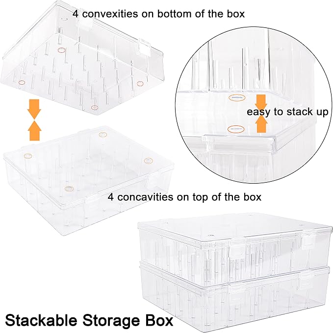 New brothread Pack of 2 Tall and Clear Storage Box/Organizer - Image 4