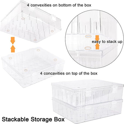 New brothread Pack of 2 Tall and Clear Storage Box/Organizer - Image 4