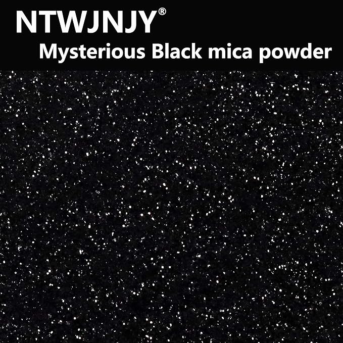 Mysterious Black Mica Powder, Natural Shimmer Mica Powder - Image 3