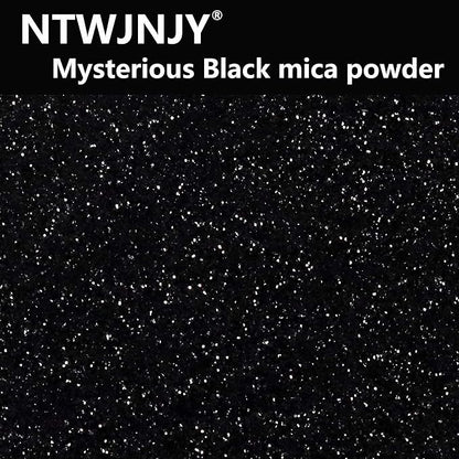 Mysterious Black Mica Powder, Natural Shimmer Mica Powder - Image 3