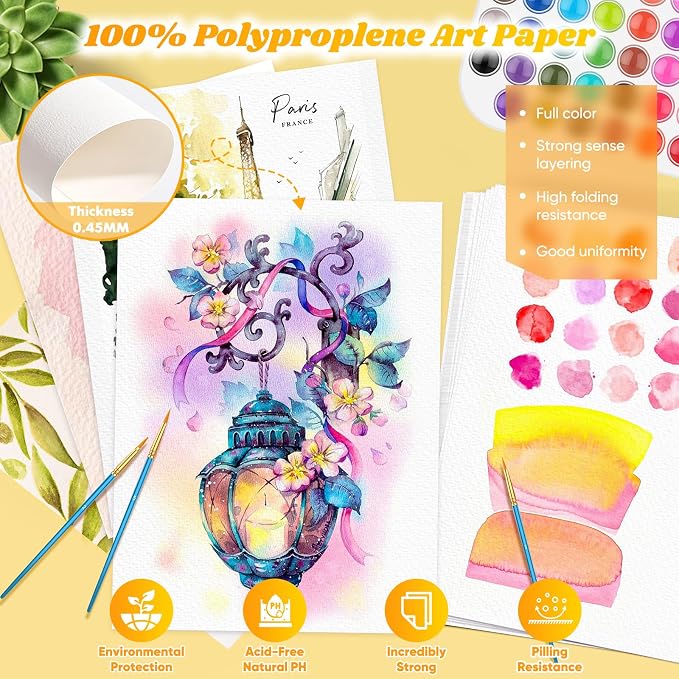 2-Pack 11"x14" Watercolor Paper Pad, Bulk School Teacher Supplies - Image 3