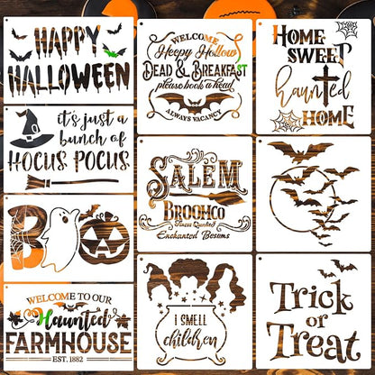 Halloween Stencils for Painting on Wood 12”x8” Large Halloween Stencil Boo by zosylley