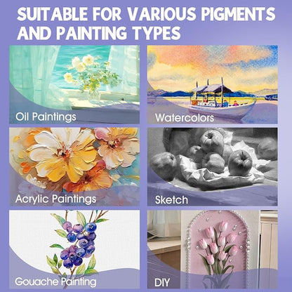 ESRICH Stretched Canvas for Painting 12x16 Inch, 16 Pack Blank Canvas -5/8 in - Image 5
