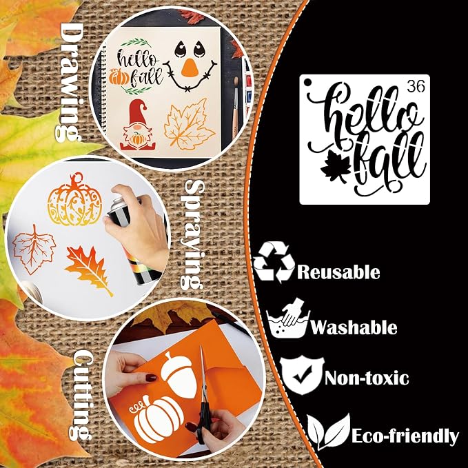 Small Stencils for Painting on Wood Reusable, 3 Inch Reusable Stencil for Craft - Image 6