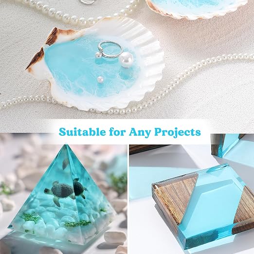 LET'S RESIN EPOXY RESIN Turquoise Epoxy Resin, 44OZ Bubble Free & High-Gloss - Image 6