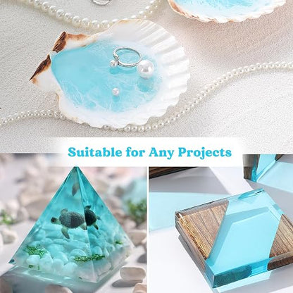 LET'S RESIN EPOXY RESIN Turquoise Epoxy Resin, 44OZ Bubble Free & High-Gloss - Image 6