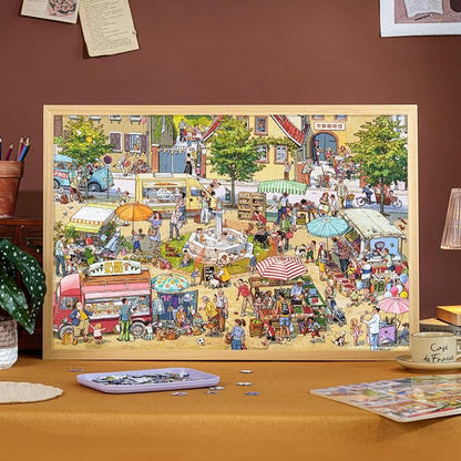 MOMIBOOK Puzzles for Adults 1000 Piece Jigsaw Puzzles of Let's Go! to The Market - Image 5
