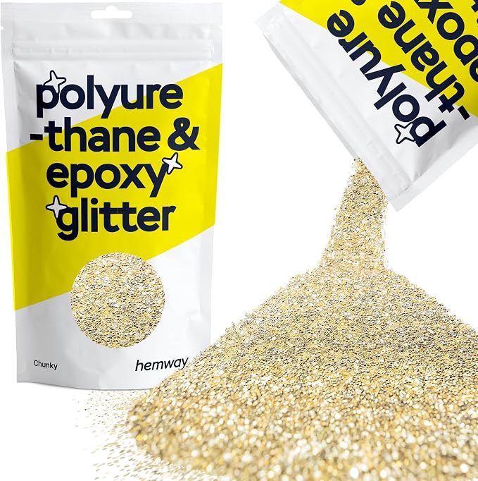 Hemway Polyurethane & Epoxy Resin Glitter 100g / 3.5oz Metallic Crystal Flake by Hemway