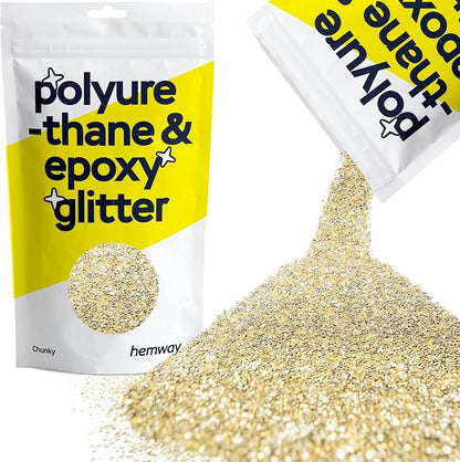 Hemway Polyurethane & Epoxy Resin Glitter 100g / 3.5oz Metallic Crystal Flake by Hemway