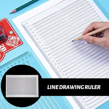 Ciieeo Lettering Stencils Straight Line Stencil Calligraphy Paper Address - Image 4