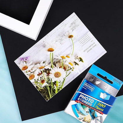 durony 800 Pieces Photo Sticker White Double-Sided Self Adhesive Photo Tapes - Image 5