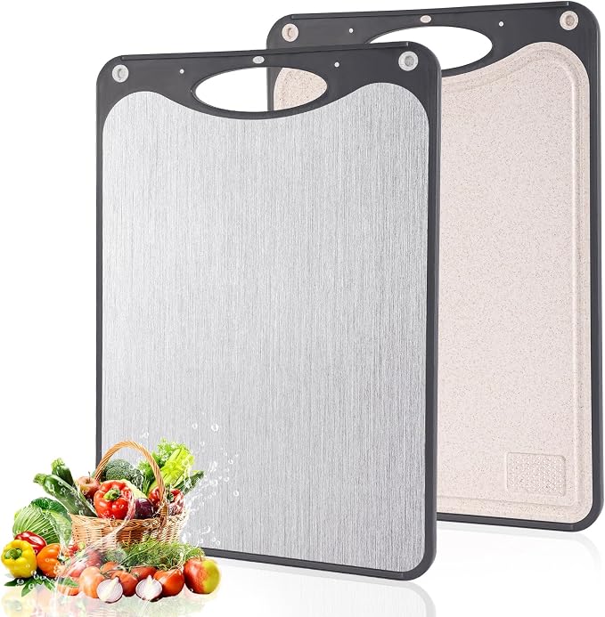 Titanium Cutting Boards For Kitchen, Double Sided Cutting Board, Food Grade by Unknown