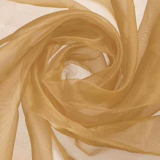 MECCANIXITY Iridescent Sheer Organza Fabric, 10 Yards x 59 Inches Solid by MECCANIXITY