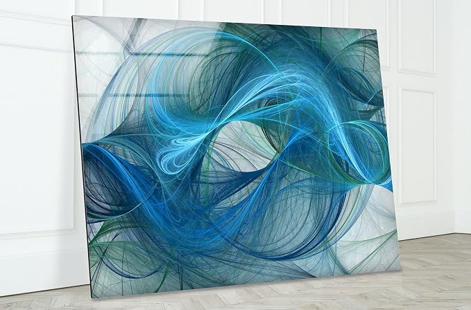 My Photostation.com 28Wx18H'' Blue Energy Abstract Wall Art – Fluid Motion - Image 8