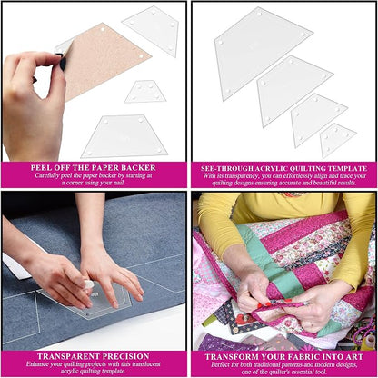 Quilting Acrylic Template Set | Precision Tools - Image 5