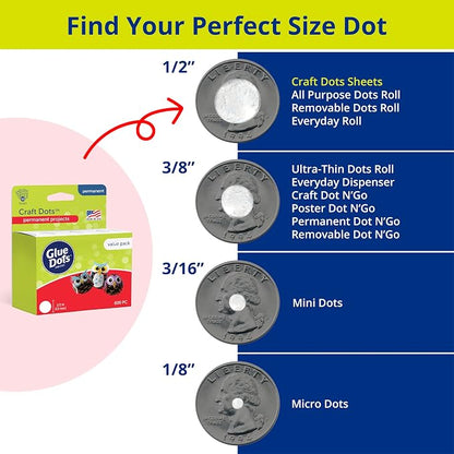 Glue Dots, Craft Dots Value Pack, Double-Sided, .5 Inch, 600 Dots, DIY Craft - Image 5