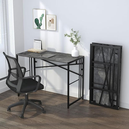 Narrow Folding Computer Desk 35 inch, Writing Gaming Computer Desk - Image 7
